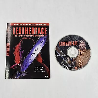 Leatherface Texas Chainsaw Massacre 3 R Rated Unrated Versions DVD Widescreen • $6.99