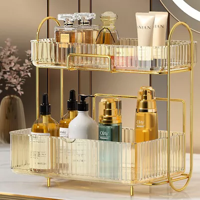 Makeup Organiser Cosmetic Stoarge Rack Stand Counter Top Perfumes Vanity Tray UK • £11.94