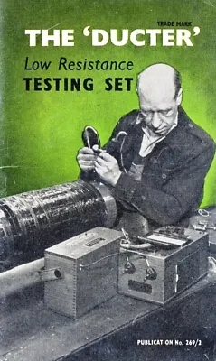 £6.95 • Buy The 'Ductor' Low Resistance Testing Set: 48-Page Instruction Book. Free UK Post