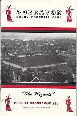 Aberavon v Bristol 30 Nov 1985 RUGBY PROGRAMME • £4.99