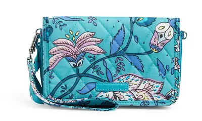 Peacock Garden Vera Bradley RFID All In 1 Crossbody Wristlet Wallet Quilted NWT • $42.50