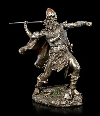 Viking Figure With Spear Fighting - Veronese Pirate Warrior Decorative Statue • £57.10