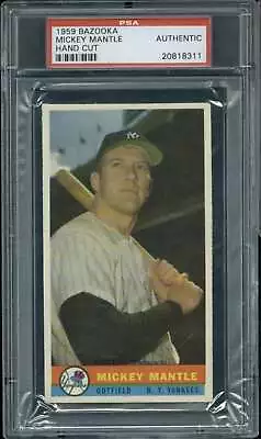 1959 Bazooka #14 Mickey Mantle PSA 0 Yankees  (8311) • $5015