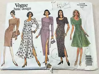 Vintage Vogue 1119 Misses' Dress Sewing Pattern | Size 6-8-10 | Basic Design | 5 • $8.75