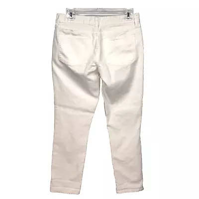 Womens 29 J Crew Toothpick Skinny Ankle Jean White 26” Inseam Cropped 59424 • $3.50