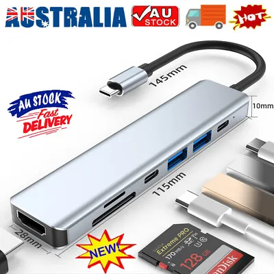 $21.93 • Buy 7 In 1 USB-C Type C HD Output 4K HDMI USB Adapter HUB For MacBook Pro Windows ZR