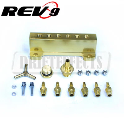 $23.98 • Buy Gold Aluminum Turbo Wastegate Boost Vacuum Intake Manifold 6 Port 1/8 Npt Us