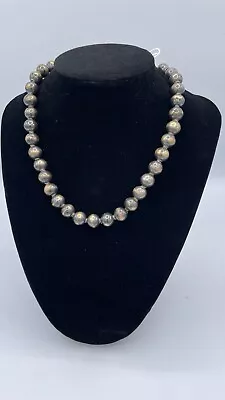 00077 Vintage Taxco Mexico Sterling Silver Beads Necklace • $121.95