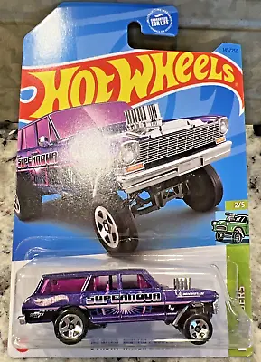 Mattel Hot Wheels *H Case* 145/250 '64 Nova Wagon ~ 2023 HW Gassers 2/5 ~ Purple • $3.50