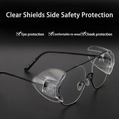 £2.94 • Buy 2Pcs Eye Flexible Clear Shields Side Safety Goggles Glasses Universal AntiAGTM