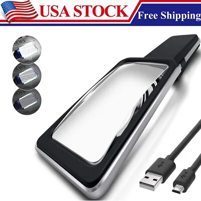 4X Magnifying Glass Handheld Magnifier 10 LED Light Reading Lens Jewelry Loupe • $17.99