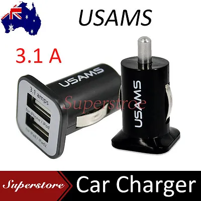 $4.69 • Buy Universal Dual 2 Port USB 3.1A 12V Car Socket Cigarette Lighter Adapter Charger