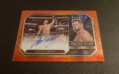 $19.99 • Buy 2023 Panini Prizm Select WWE Austin Theory Ringside Action Auto #24/60 RAW 