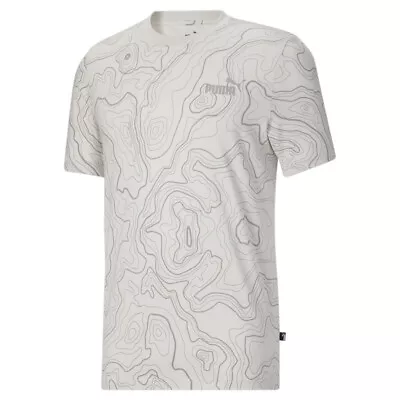 Puma Navigate Graphics Crew Neck Short Sleeve T-Shirt Mens Grey Casual Tops 6791 • $12.99