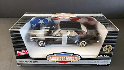 American Muscle 1969 Camaro Ss396 Black 1/18 Diecast Sr • $45