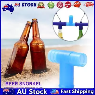 Beer Snorkel Funnel Drink Straw Connector For Party Bar (B Blue) • $8.03