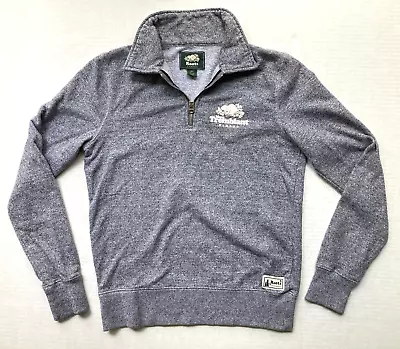 Roots Canada 1/4 Zip Sweatshirt Womens Size Small S/P Mont Tremblant Beaver Gray • $24.95