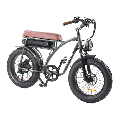 BEZIOR XF001 E-Bike Electric Mountain Bike 12.5AH 20  Fat Tire E-Bicycle HE • £899.99