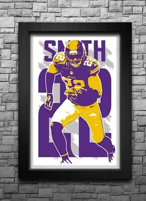 HARRISON SMITH Art Print/poster MINNESOTA VIKINGS FREE S&H! JERSEY P7 • $11.99