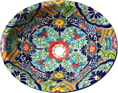 17  X 14  Talavera Ceramic Mexican Bathroom Sink Handmade Folk Art # 205 • $142.99