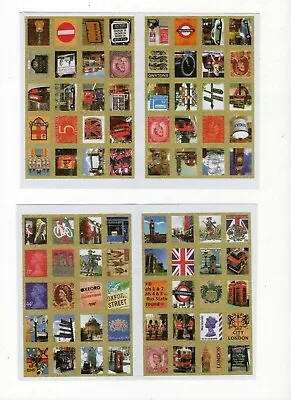 80 X London England Retro Vintage Stamp Stickers - Scrapbooking QE2 Underground • £2.49