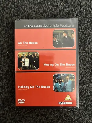 On The Buses/mutiny On The Buses/holiday On The Buses 2 Disc Dvd New Sealed Uk • £39.99