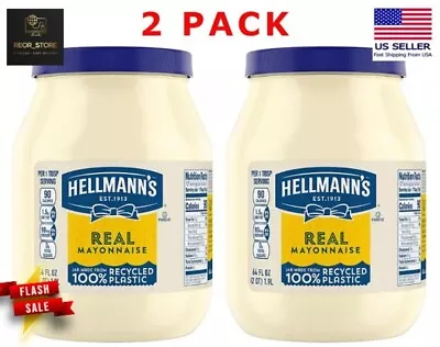 2 PACK Hellmann'S Real Mayonnaise 64 Oz. - FREE SHIPPING • $32.91