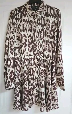 Abbey Clancy Dress Size 10 Abbey Matalan Leopard Animal Print Mini Dress BNWT • £12.50