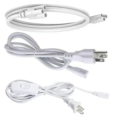 T8 T5 Integrated Lights Fittings 2FT~6FT 3 Pin Wire Connector Power Cables Cord • $16.90