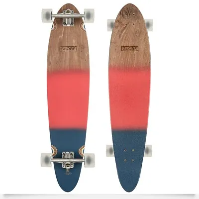 Globe Pinner Classic Red Navy Spray Long Board Skate Board 10525187 • £68.20