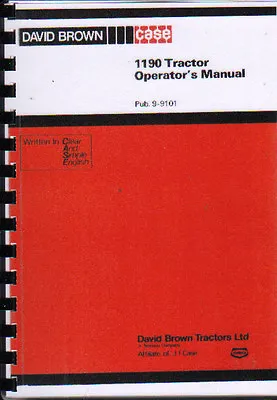 £15 • Buy 1980 David Brown Case  1190  Tractor Operators Instruction Manual