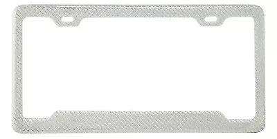 Car License Plate Frame Cover Front Rear Real Silver Carbon Fiber For Saab Smart • $77.99