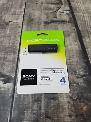 Sony MicroVault Retractable USB 2.0 Flash Drive 4GB New!  NIP Sealed Thumb Stick • $20.99