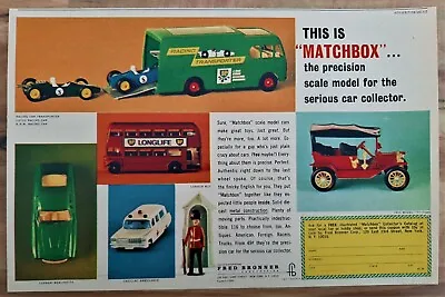 Vintage 1965 Matchbox Lesney Lotus Bp Racing Transporter Ferrari Advertisement • $5.99