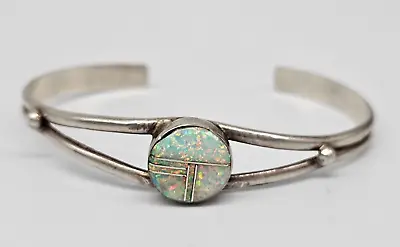 Vintage Navajo Opal Bracelet Sterling Silver 6.25  • $49