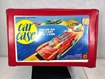 Red Vintage 24 Car Carrying Case By Tara Toy Hot Wheels Matchbox - FAST SHIP!💨✅ • $16.99