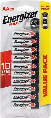 Energizer AA Batteries MAX Alkaline 20 Pack • $18.86