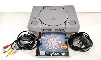 £32.99 • Buy Playstation One Console AV & Power Leads Who Wants To Be A Millionaire Game