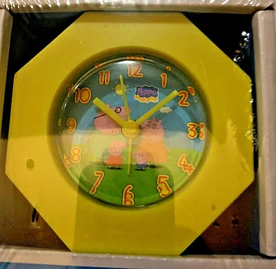 £4.04 • Buy Peppa Pig - Alarm Clock Octagonal Yellow - La Family Of Peppa 9cm - EOne - New