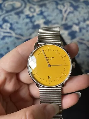 STERNGLAS NAOS 38mm Quartz YELLOW Bauhaus EDITION • $295