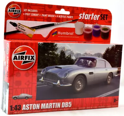 Airfix Aston Martin DB5 W/ Glue Paints Brushes Set 1:43 Car Model Kit A55011 • $15.99
