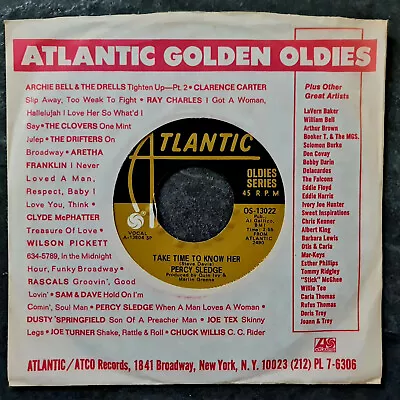 £6 • Buy Percy Sledge - Warm And Tender Love / Take Time To Know Her - Ex Con US 7 