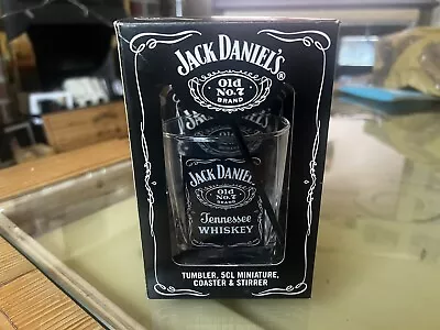 Jack Daniels Tumbler Stirrer And Coaster In Box. 5cl Bottle Not Included. • £5