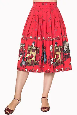 CIRCLE SKIRT Size 14 12 1950s Style Swing - Rockabilly - Pinup - Retro - BANNED • £31.99