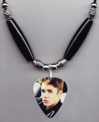 £19.83 • Buy Justin Bieber Signature Photo Guitar Pick Necklace #2 - 2012 Believe Tour