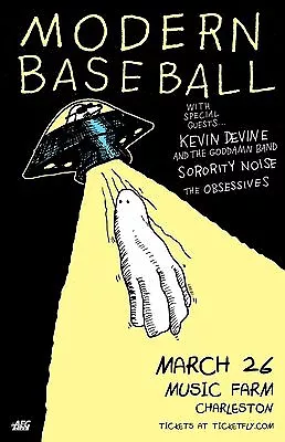 $19.15 • Buy MODERN BASEBALL 2017 CHARELSTON CONCERT TOUR POSTER -Emo, Indie Rock, Punk Music