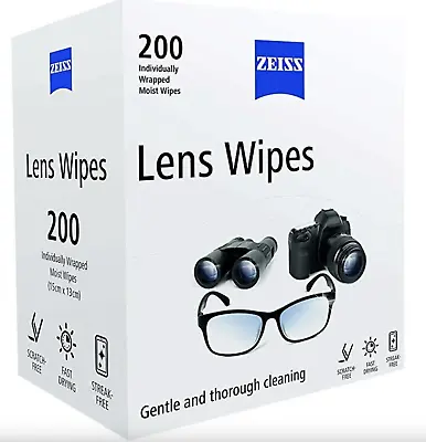 £0.99 • Buy Zeiss Pre Moist Lens Wipes Optical Glasses Cleaning Phone Screen Camera 1 - 200