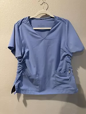 Vera Bradley Ciel Blue Scrub 2 Pc Size L Shirt & Pants  • $15