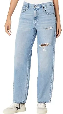 Levi's IN THE MIDDLE WITH DAMAGE Women's Ripped Baggy Dad Jeans US 27x30 • $30.77