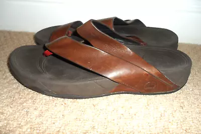 Beautiful Designer Mens Leather Fitflop Sandals Size 10 ( 44 ) Vgc • £14